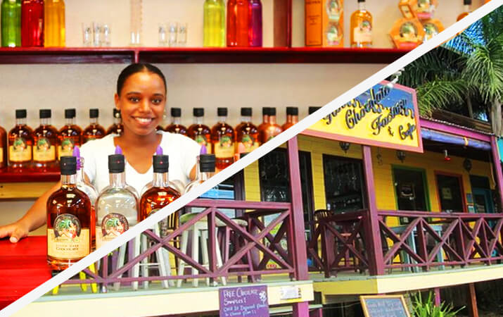 Roatan Rum and Mayak chocolate factory