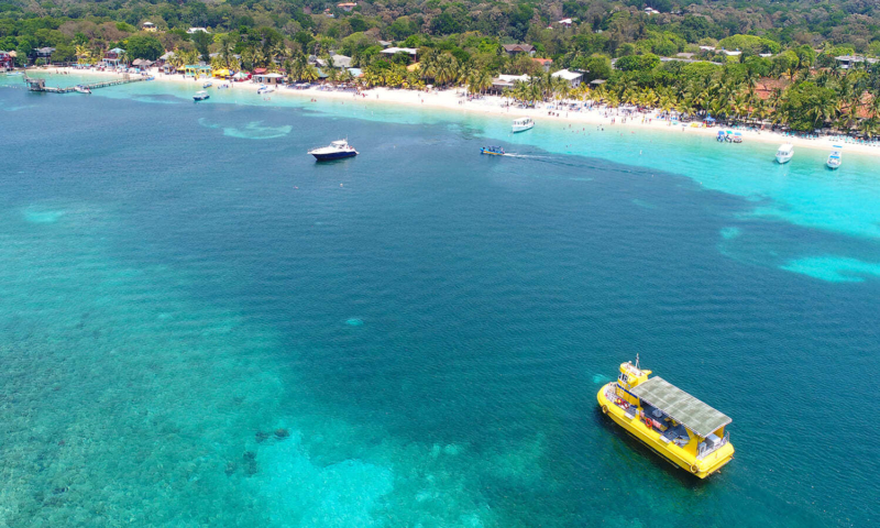 roatan glass bottom tour