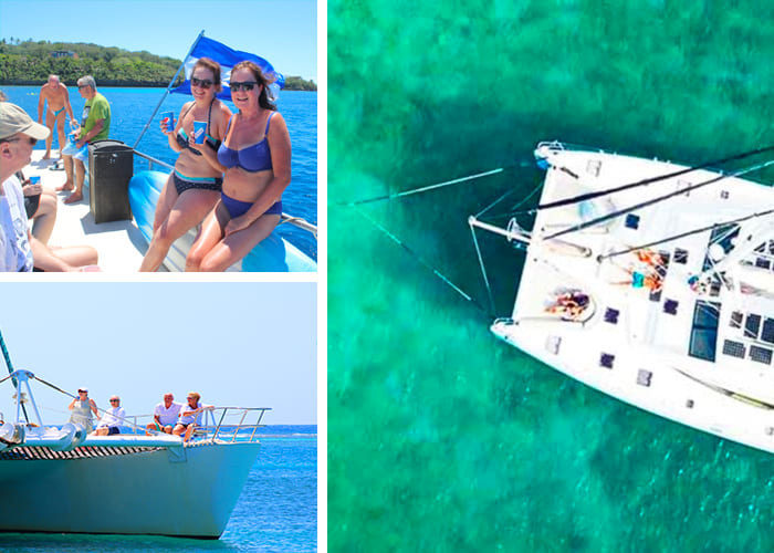 Roatan Catamaran sail and snorkeling