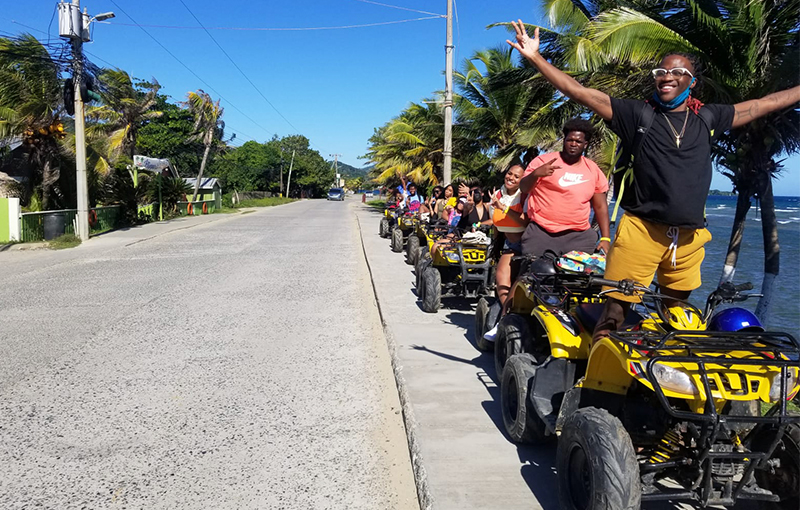 roatan atv family tour