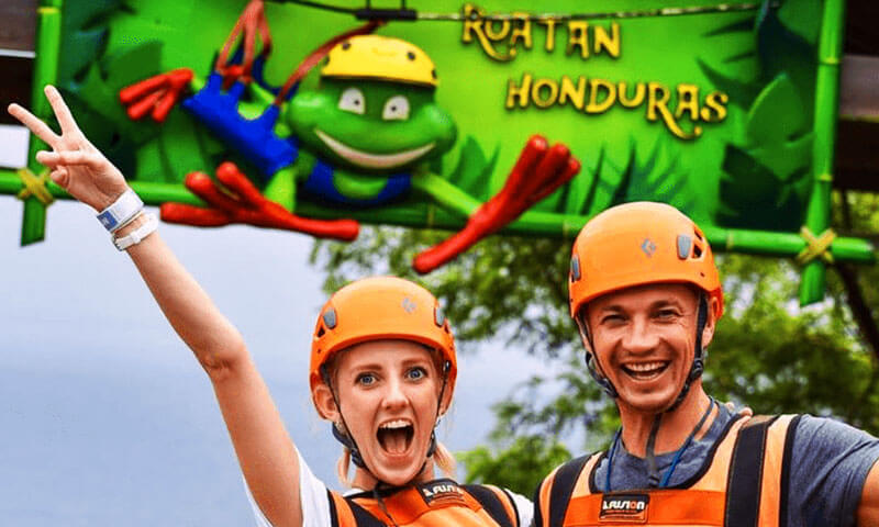 roatan zuperman zip line